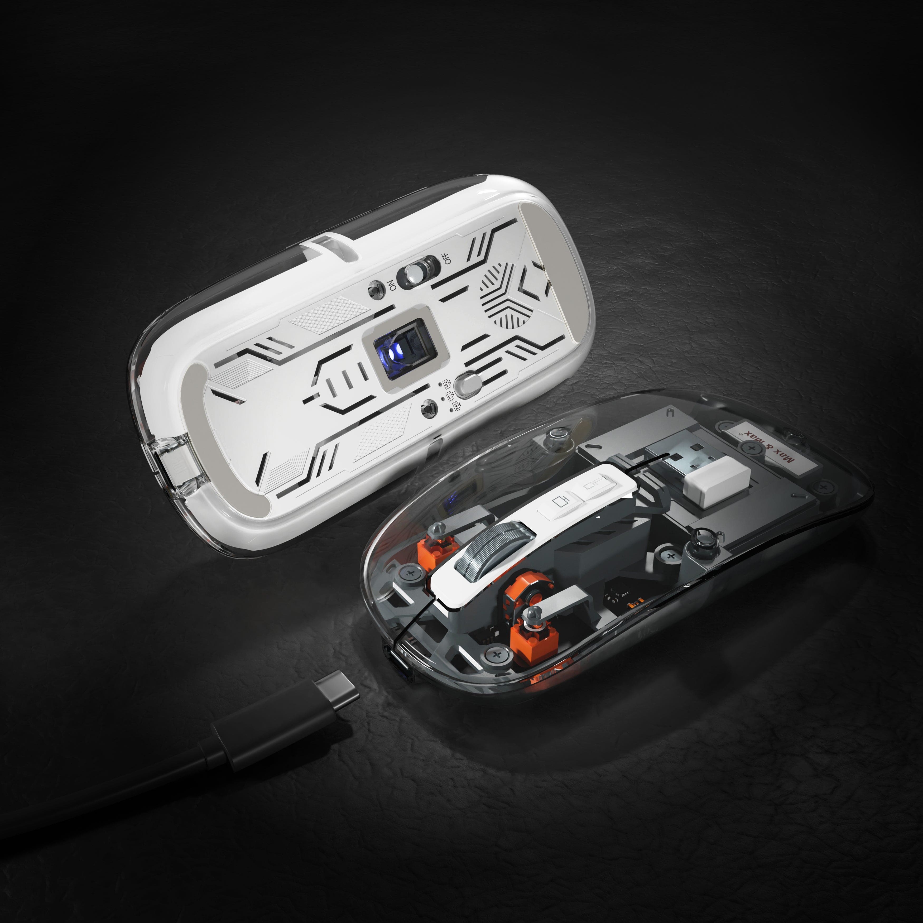Wireless Crystal Mouse, Gaming Adjustable DPI, Triple 2.4G Mode Switching Bluetooth 2, Rechargeable digital display Silent Mouse for PC Laptops Mac iPhone Android Wireless Crystal Mouse, Gaming Adjustable DPI, Triple 2.4G Mode Switching Bluetooth 2, Rechargeable digital display Silent Mouse for PC Laptops Mac iPhone Android